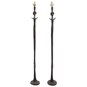 Modern Tete De Femme Floor Lamps in Giacometti Style