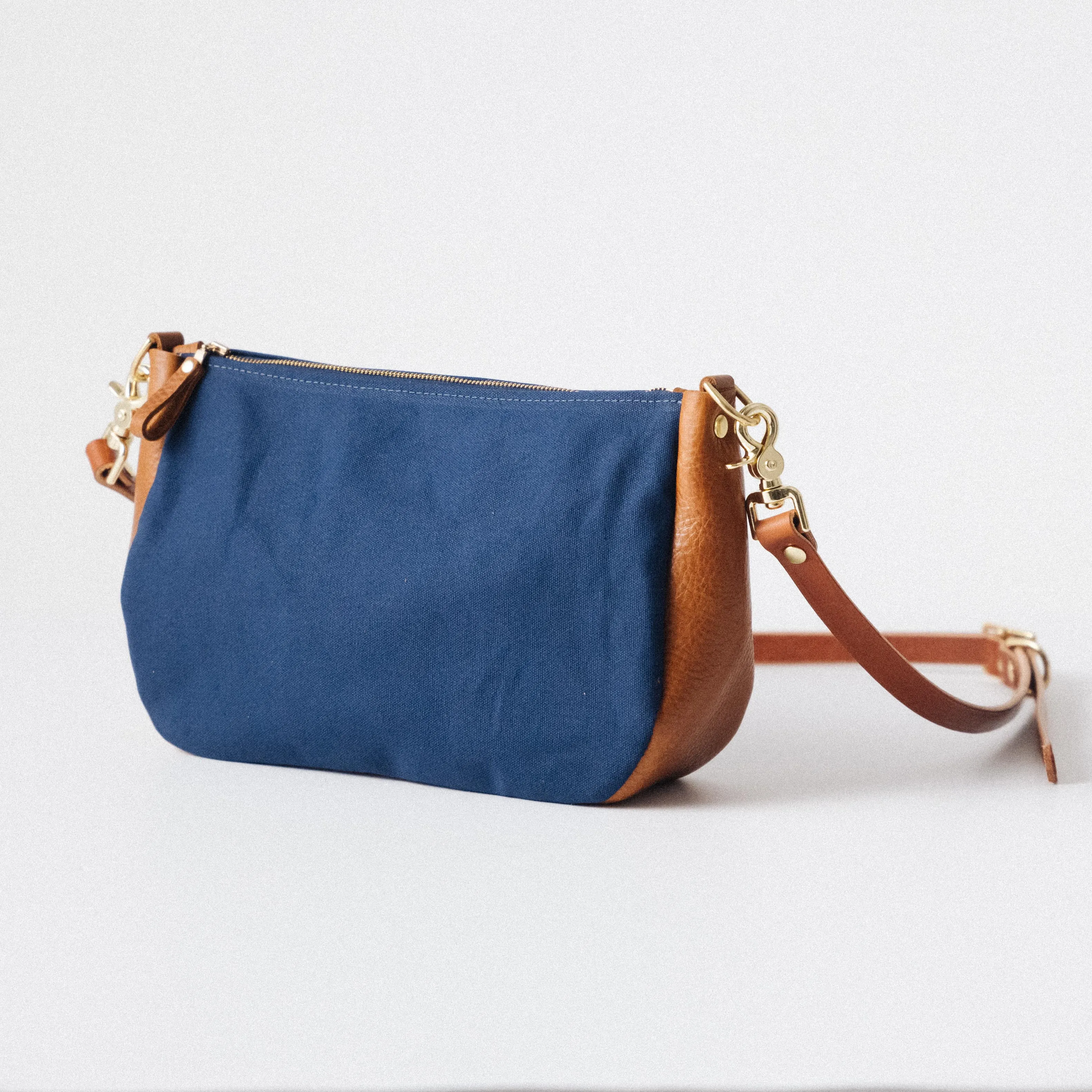 Navy Canvas Crossbody Bag