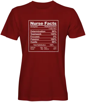 Nurse Nutrition Facts Graphic Unisex Tee