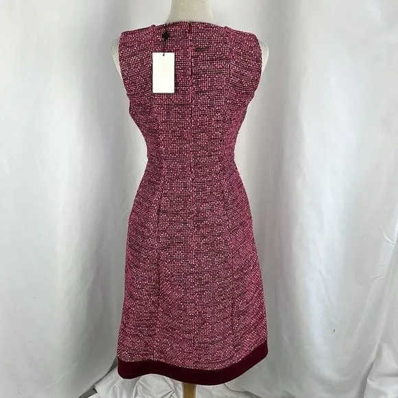 NWTRaoulPink Tweed Midi Dress w Pockets