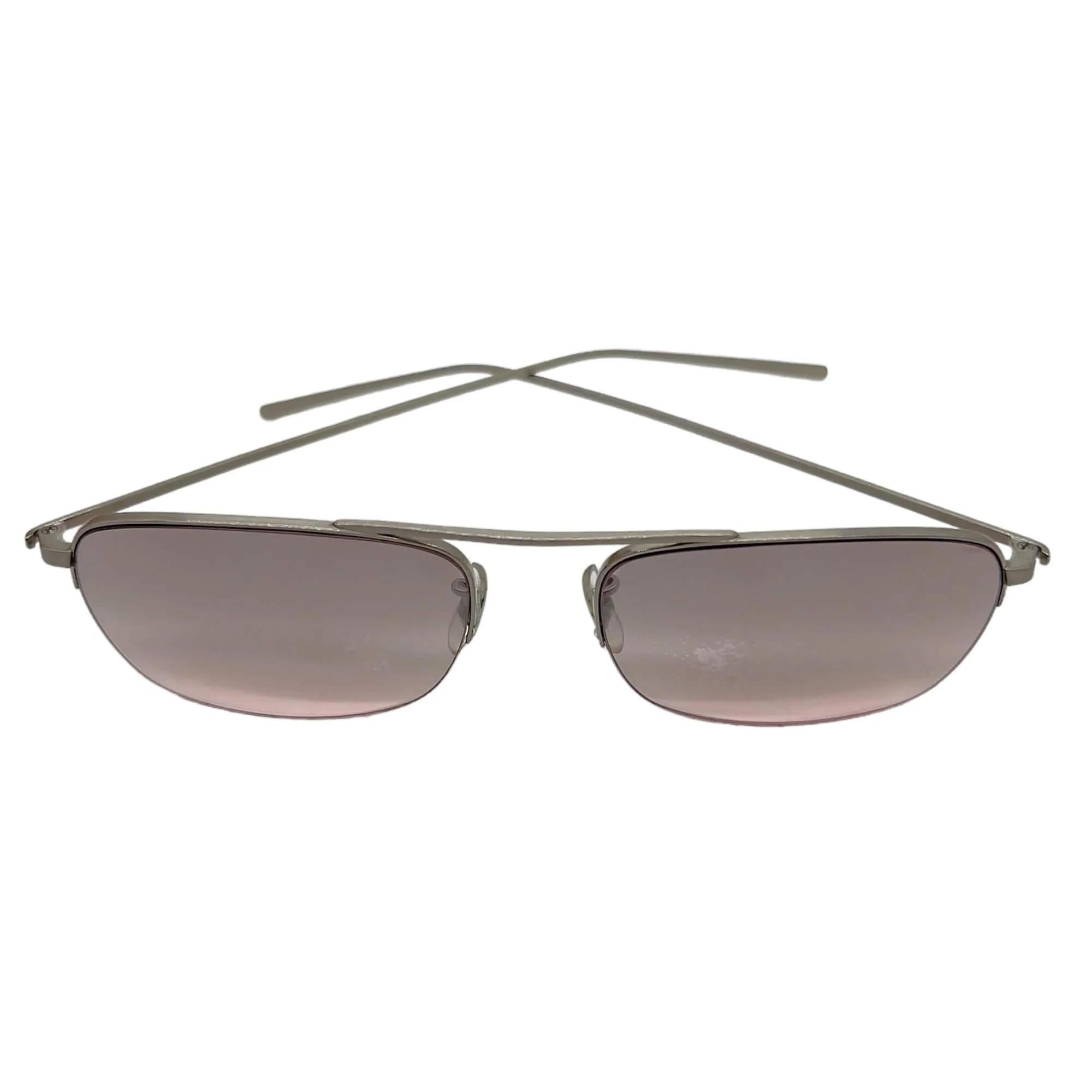 OLIVER PEOPLES Unisex Rimless Sunglasses - Brushed Silver