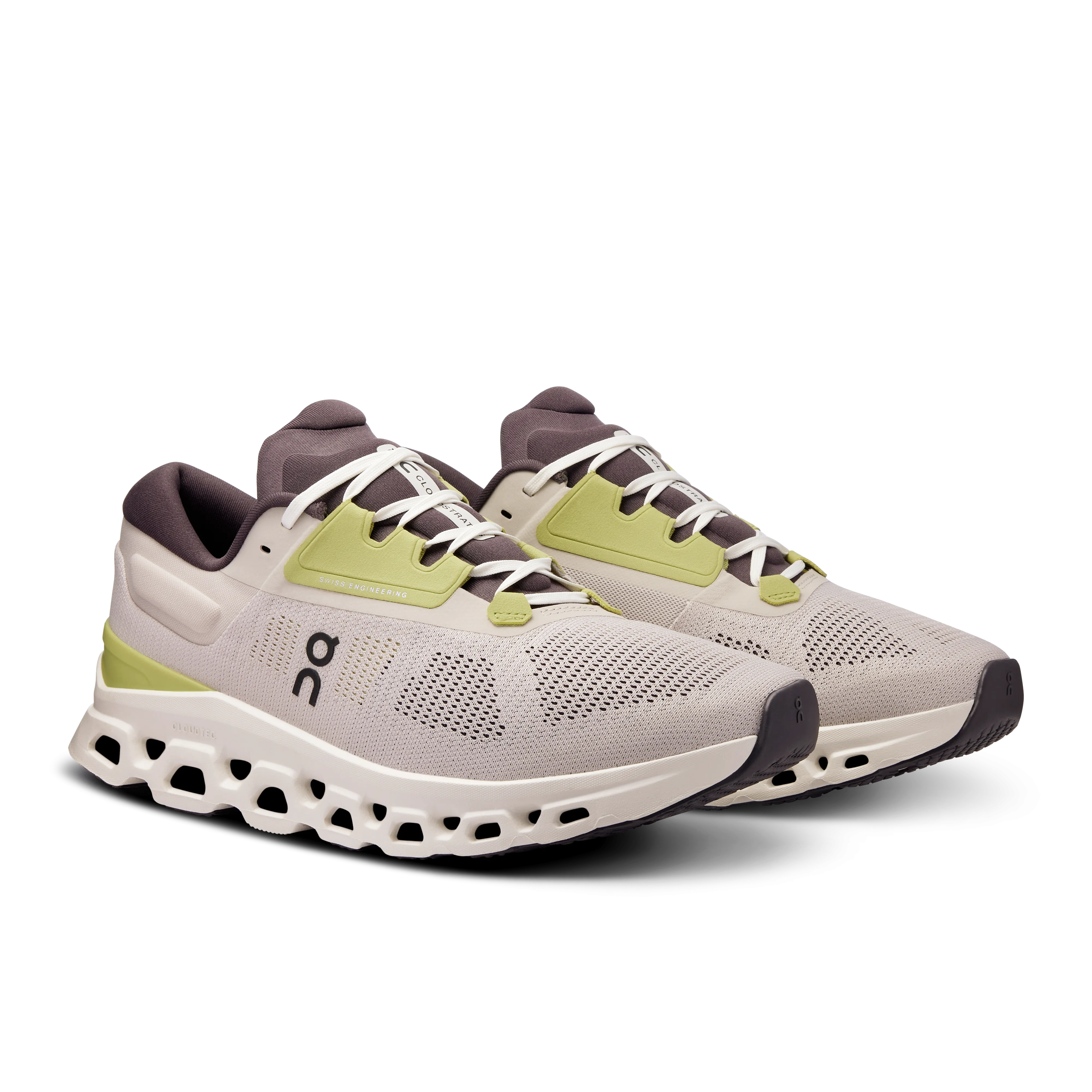 On Running Men's Cloudstratus 3 Shoes - Pearl / Ivory