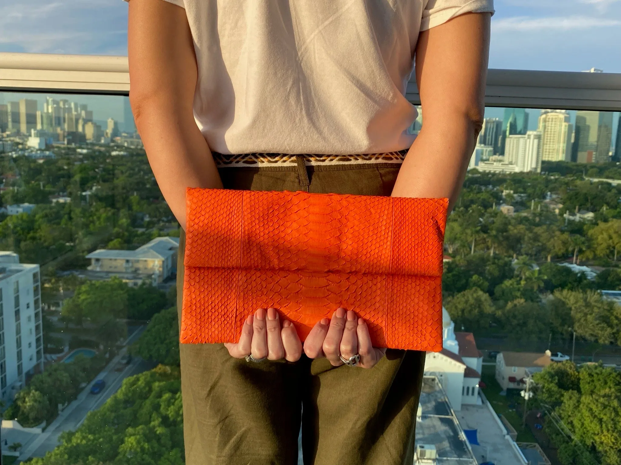 Orange Clutch Bag