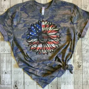 Patriotic Sunflower LAT 6091 Camo Unisex Crew