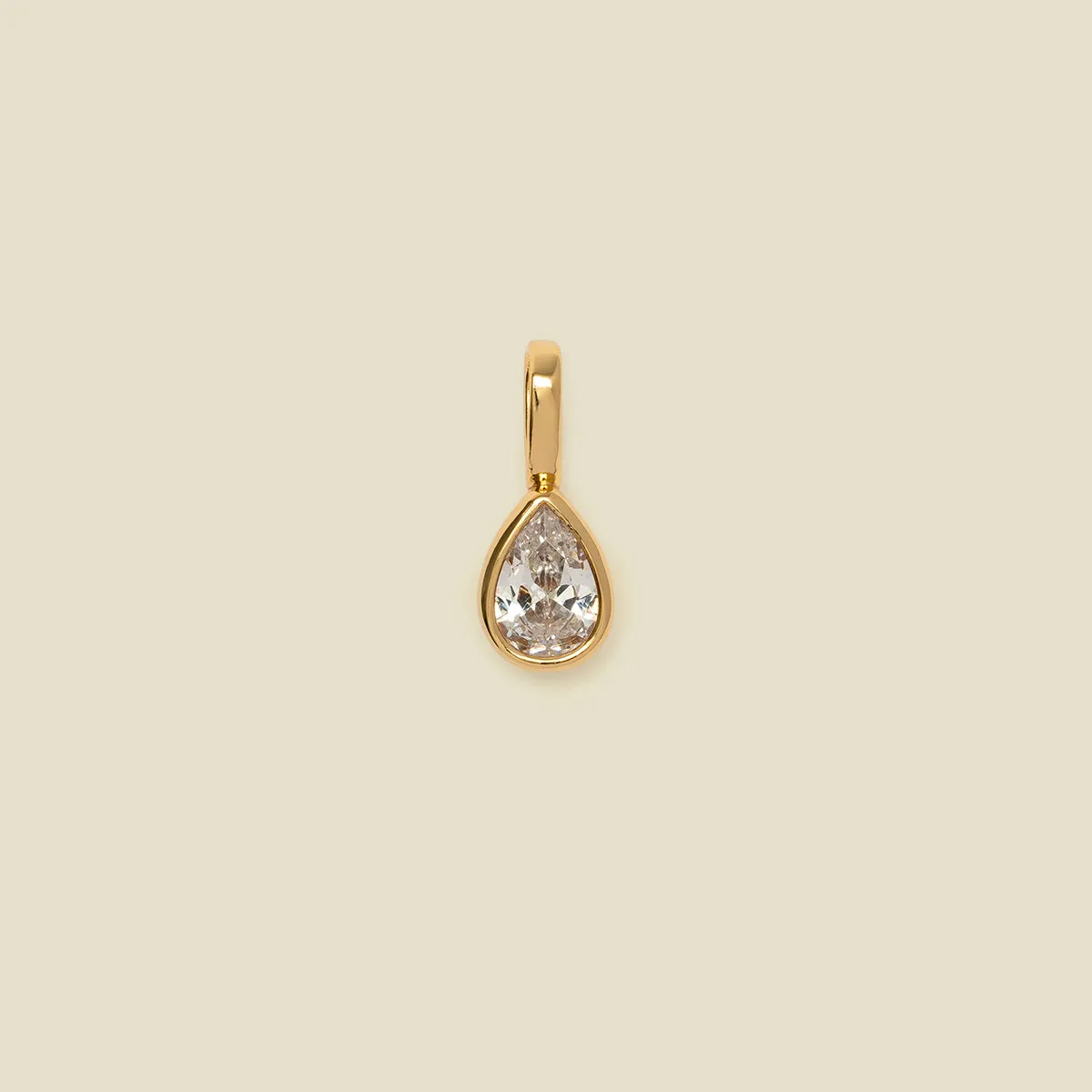 Pear CZ Charm