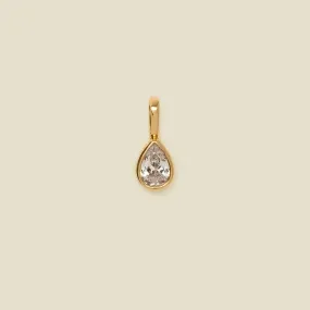 Pear CZ Charm