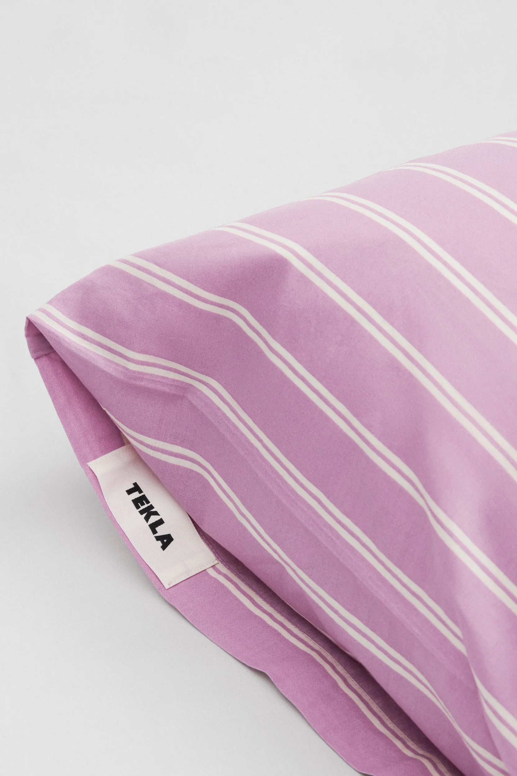 Percale Pillowcase Mallow Pink Stripes