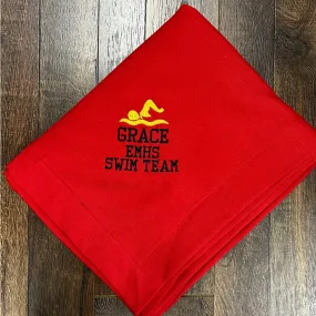 Personalized Swimming Team Blanket