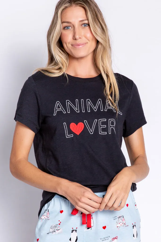 PJ Salvage Women's Love Is A Four Legged Word T-Shirt - BLACK