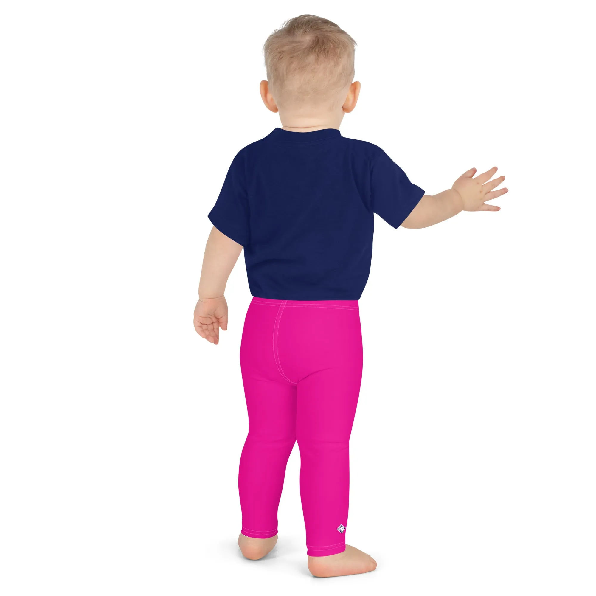 Playtime Ready: Solid Color Athletic Leggings for Boys - Hollywood Cerise