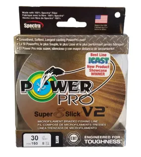 Power Pro Super 8 Slick V2 Oynx 30 lb 150 yds Braided Fishing Line