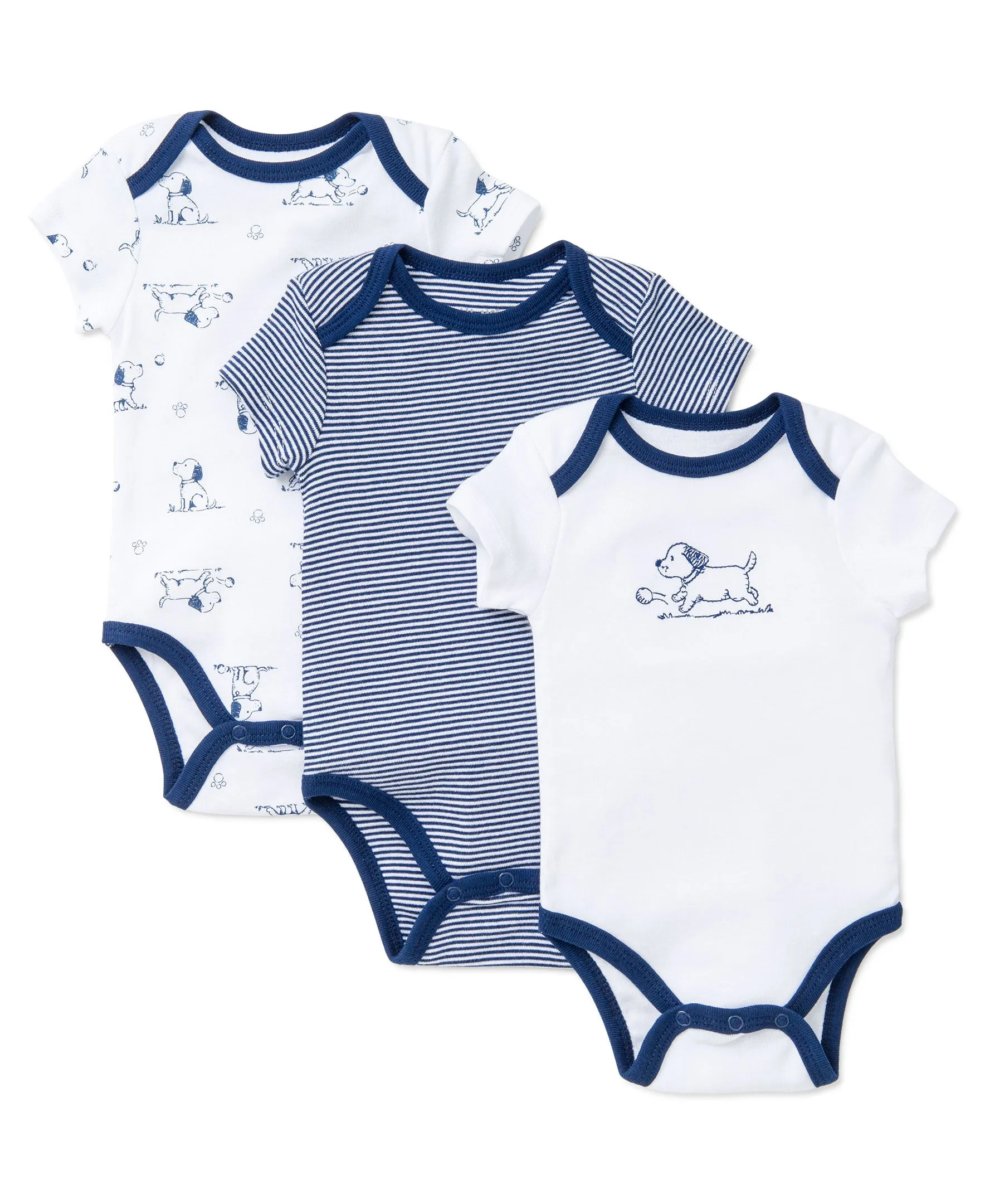 Puppy Toile 3-Pack Bodysuits