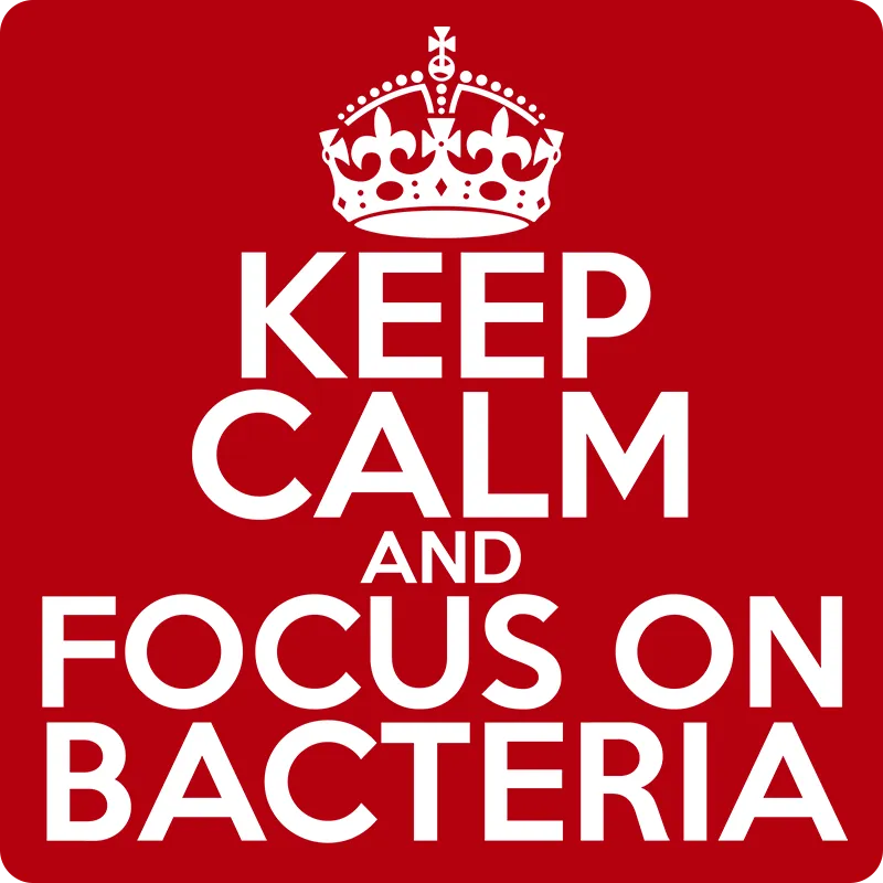 "Keep Calm and Focus On Bacteria" (white) - Men's T-Shirt