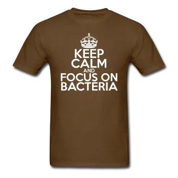 "Keep Calm and Focus On Bacteria" (white) - Men's T-Shirt