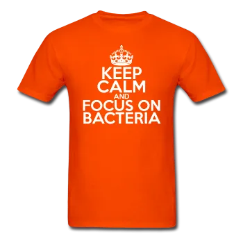 "Keep Calm and Focus On Bacteria" (white) - Men's T-Shirt