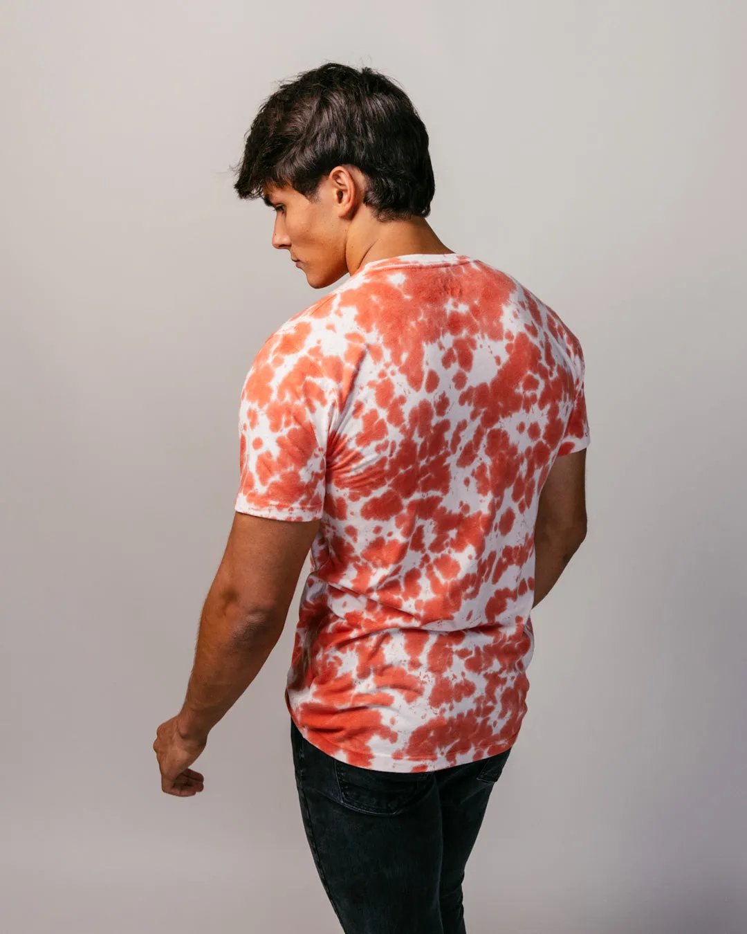 Red and White Tie Dye T-Shirt