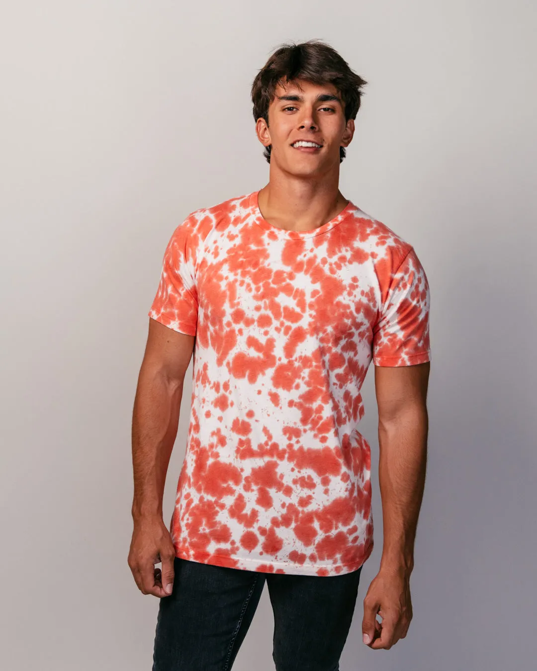 Red and White Tie Dye T-Shirt