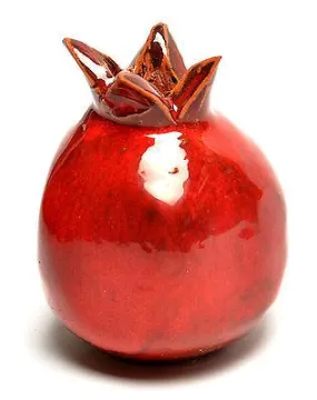 Red Pomegranate Hands Made Yigal Art Ceramic Medium