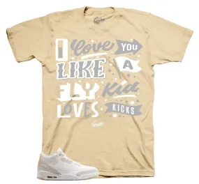 Retro 3 Craft Ivory Love Kicks Shirt