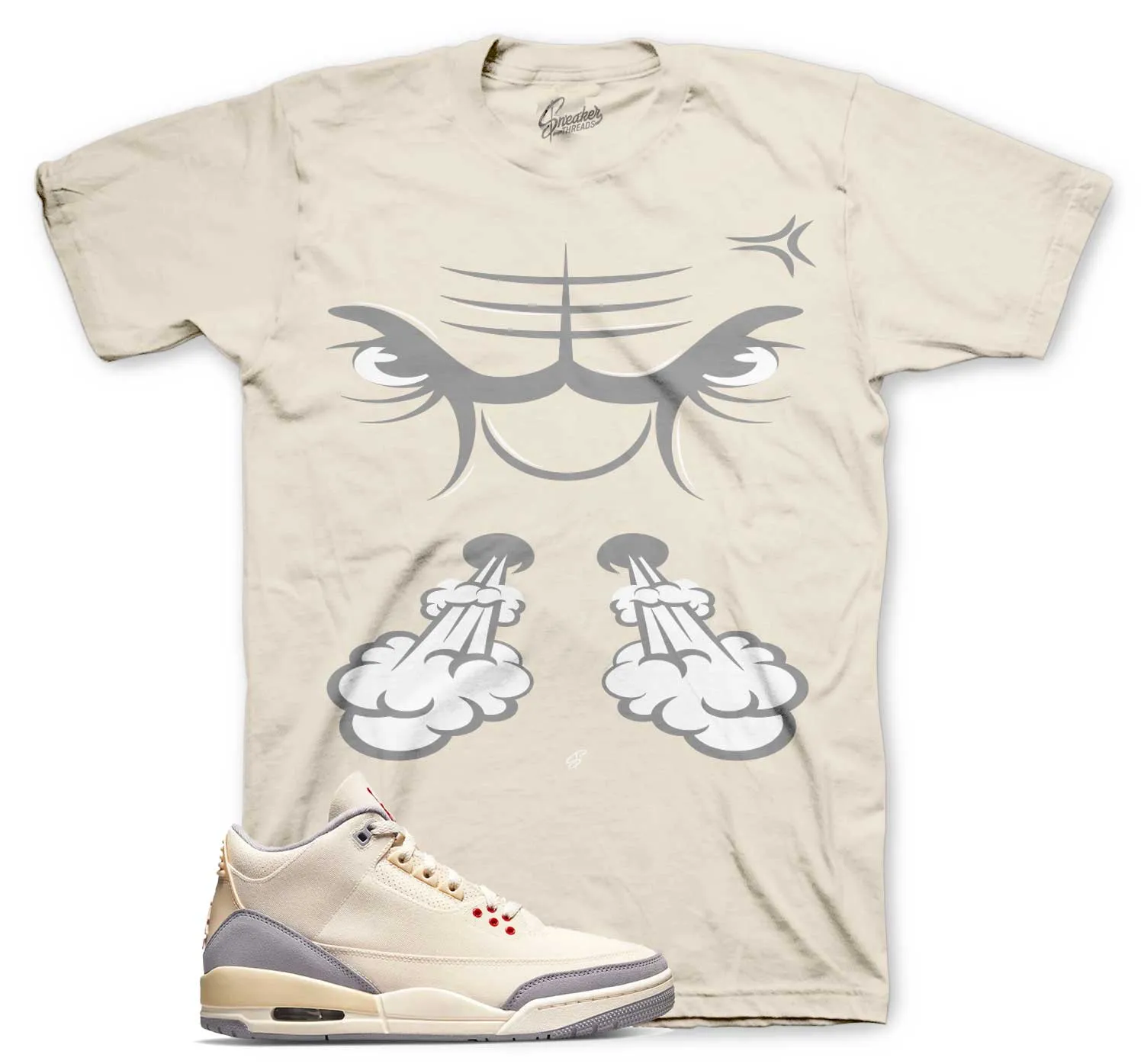 Retro 3 Muslin Raging Face Shirt