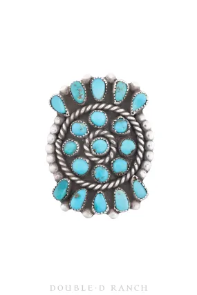 Ring, Cluster, Turquoise, Vintage, 1327