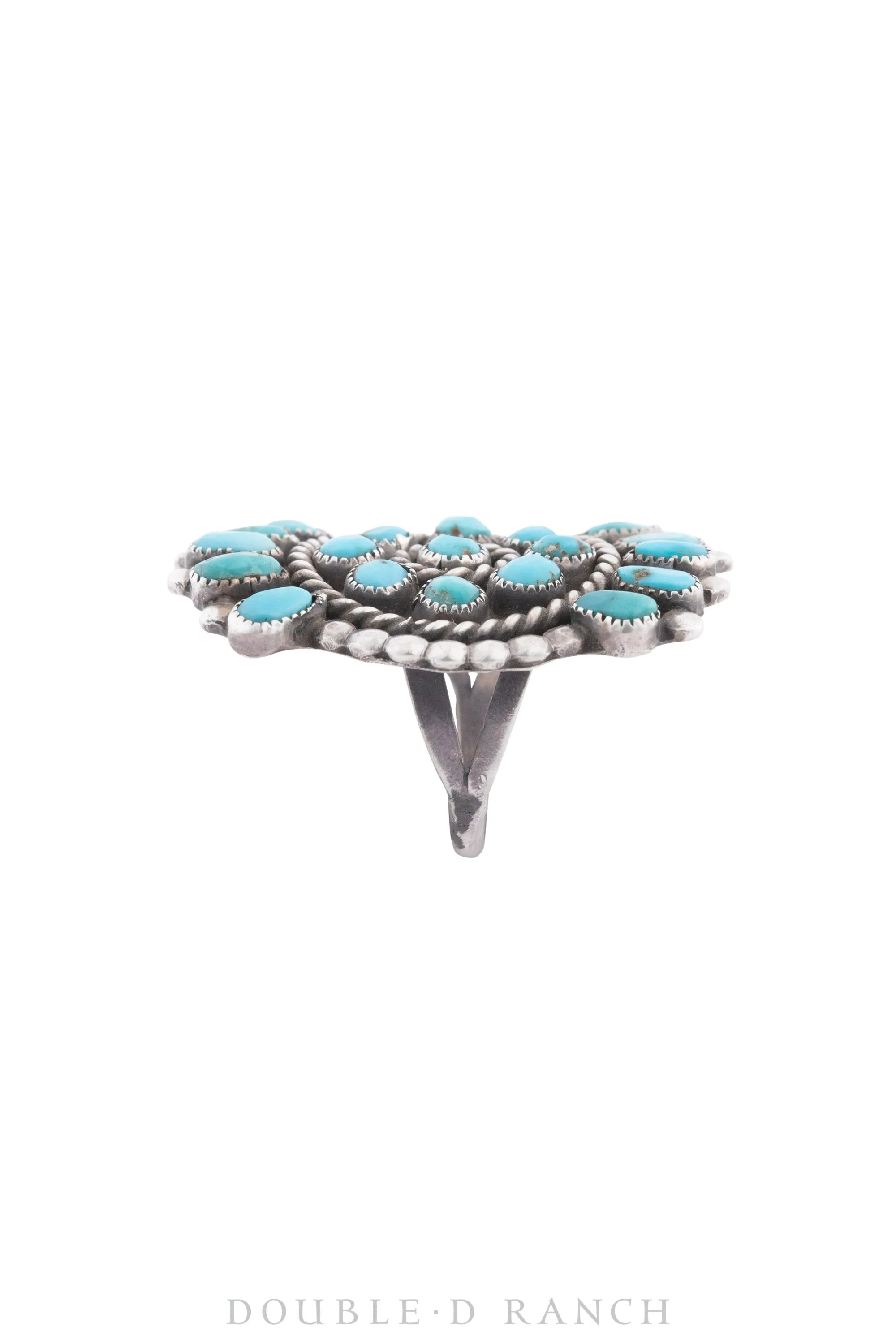 Ring, Cluster, Turquoise, Vintage, 1327