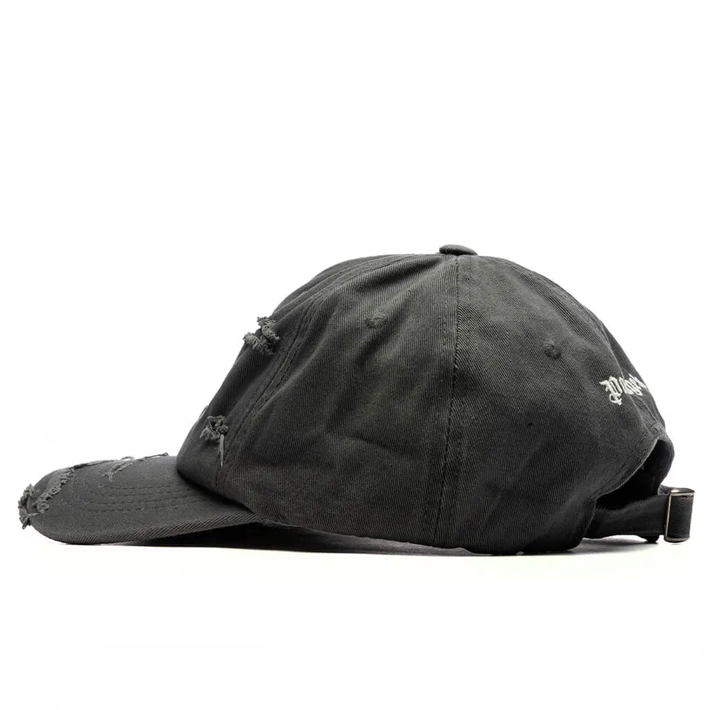 Ripped Logo Cap - Dark Grey