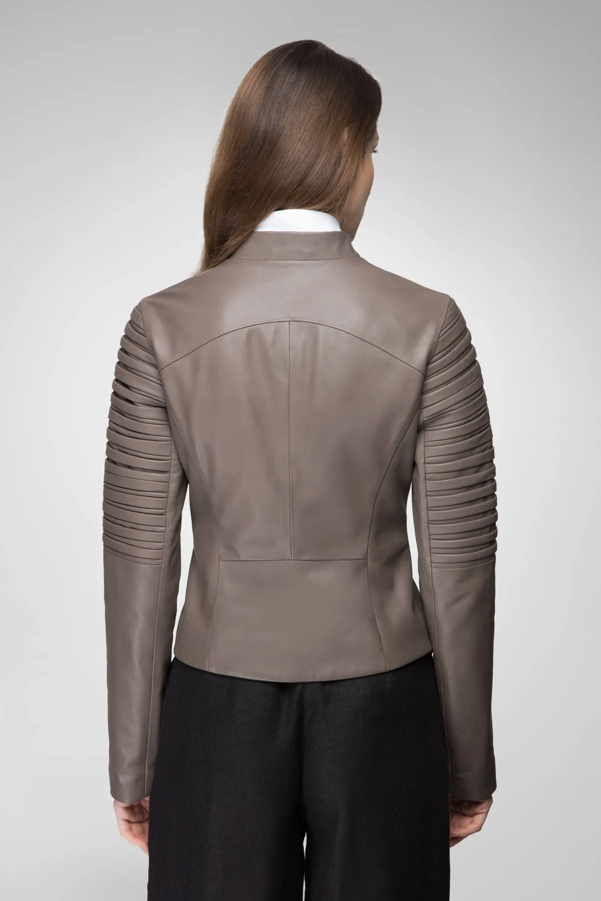 Roch - Nude Leather Jacket