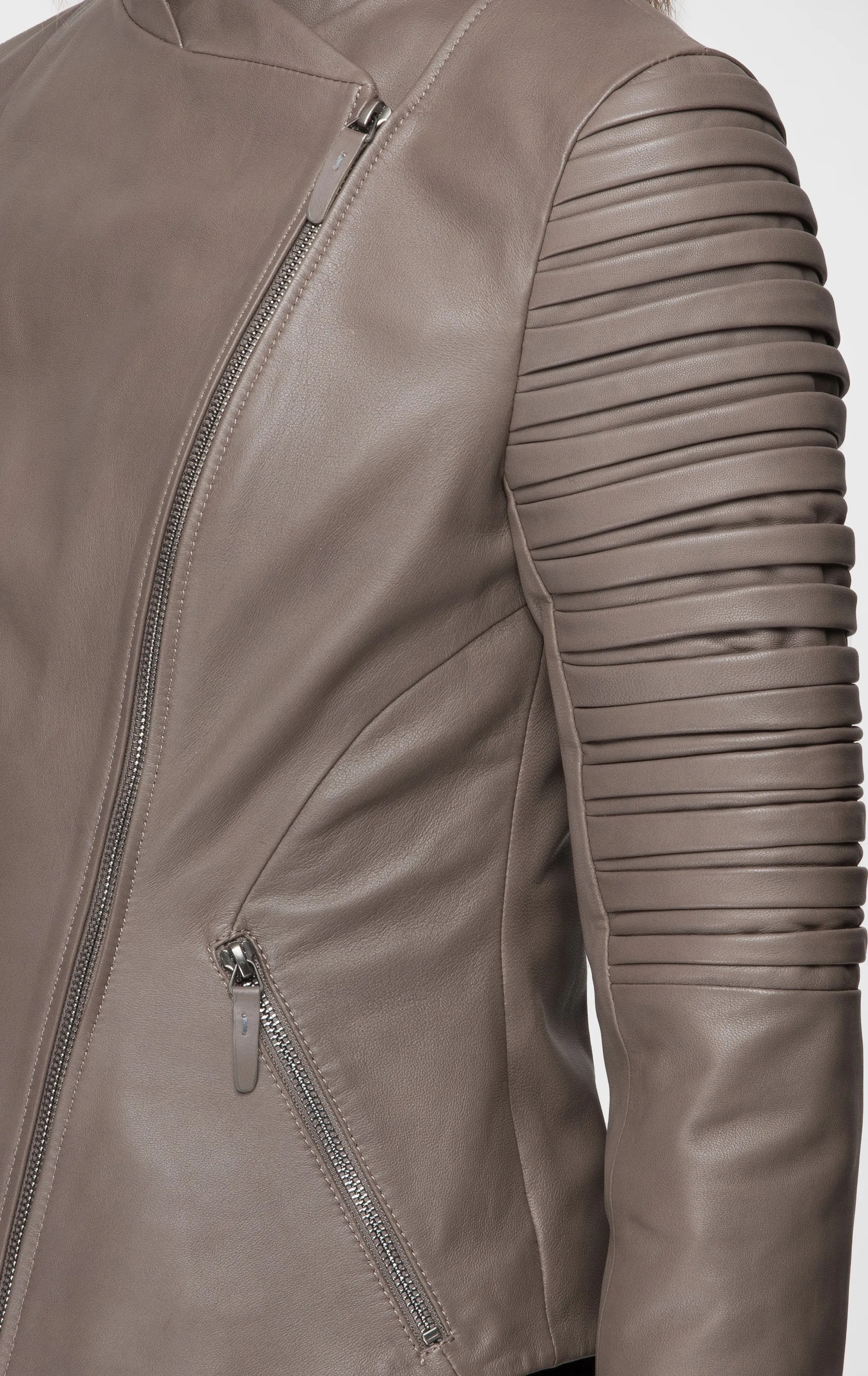 Roch - Nude Leather Jacket