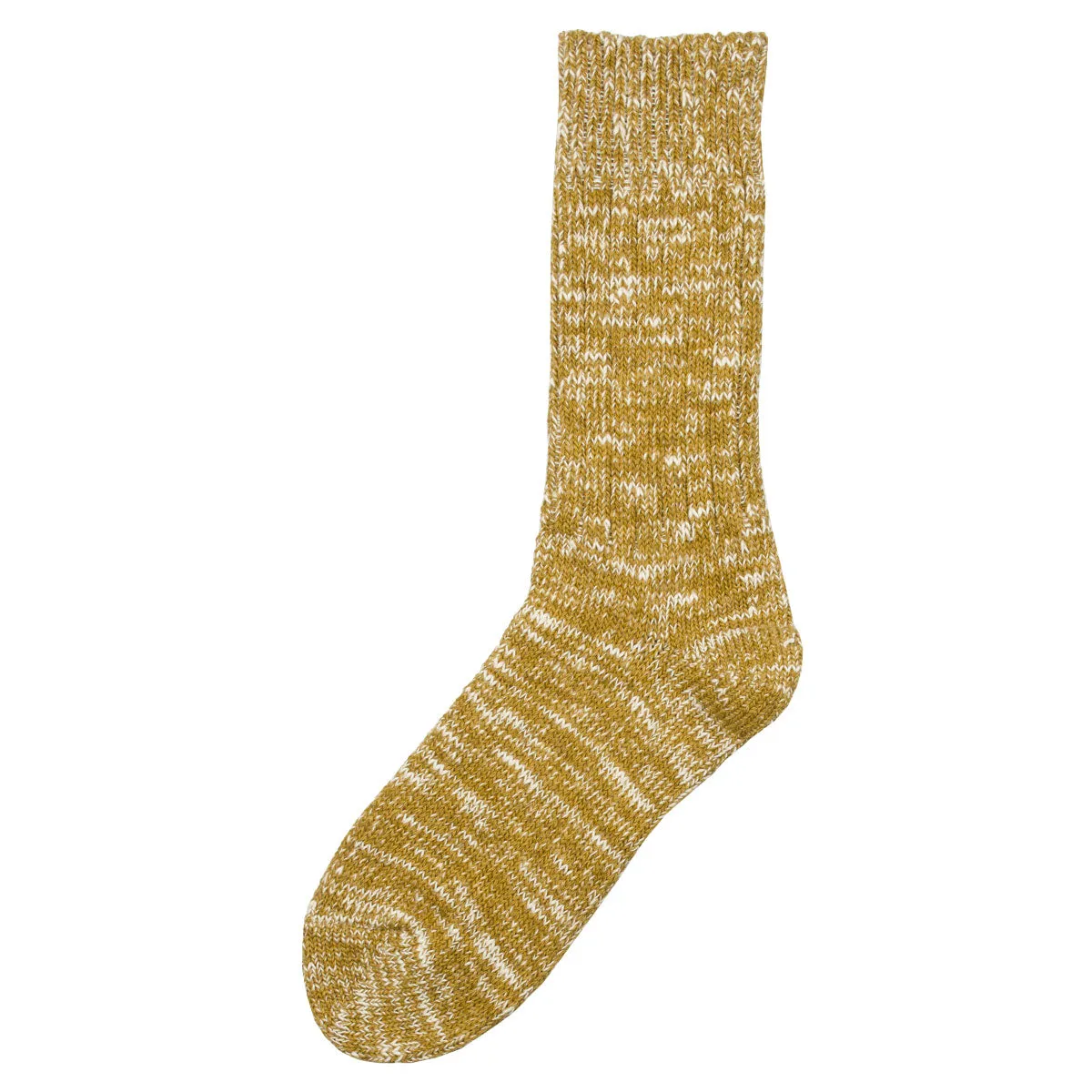 RoToTo - Low Gauge Slub Crew Socks - Mustard