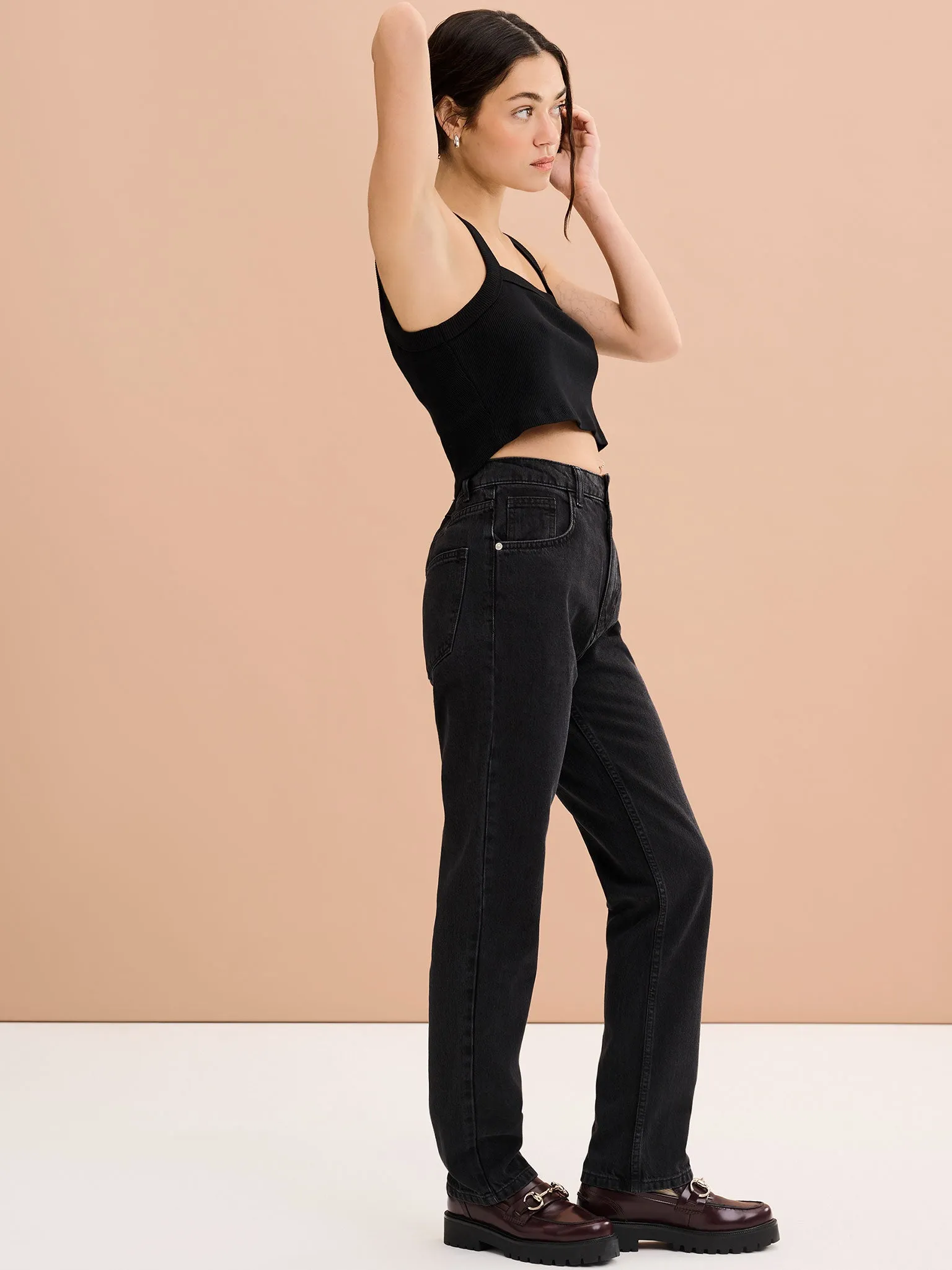 Rowan Cropped Top in Black