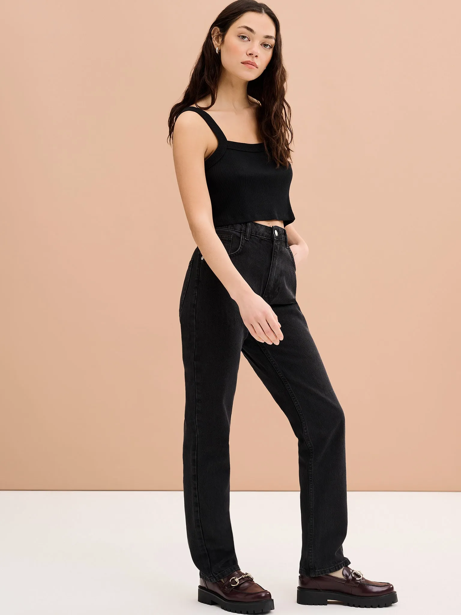 Rowan Cropped Top in Black