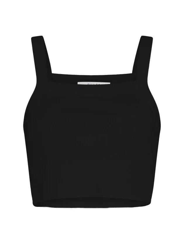 Rowan Cropped Top in Black