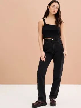 Rowan Cropped Top in Black