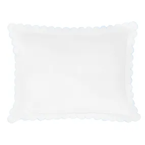 Scallop Baby Pillowcase - Sky