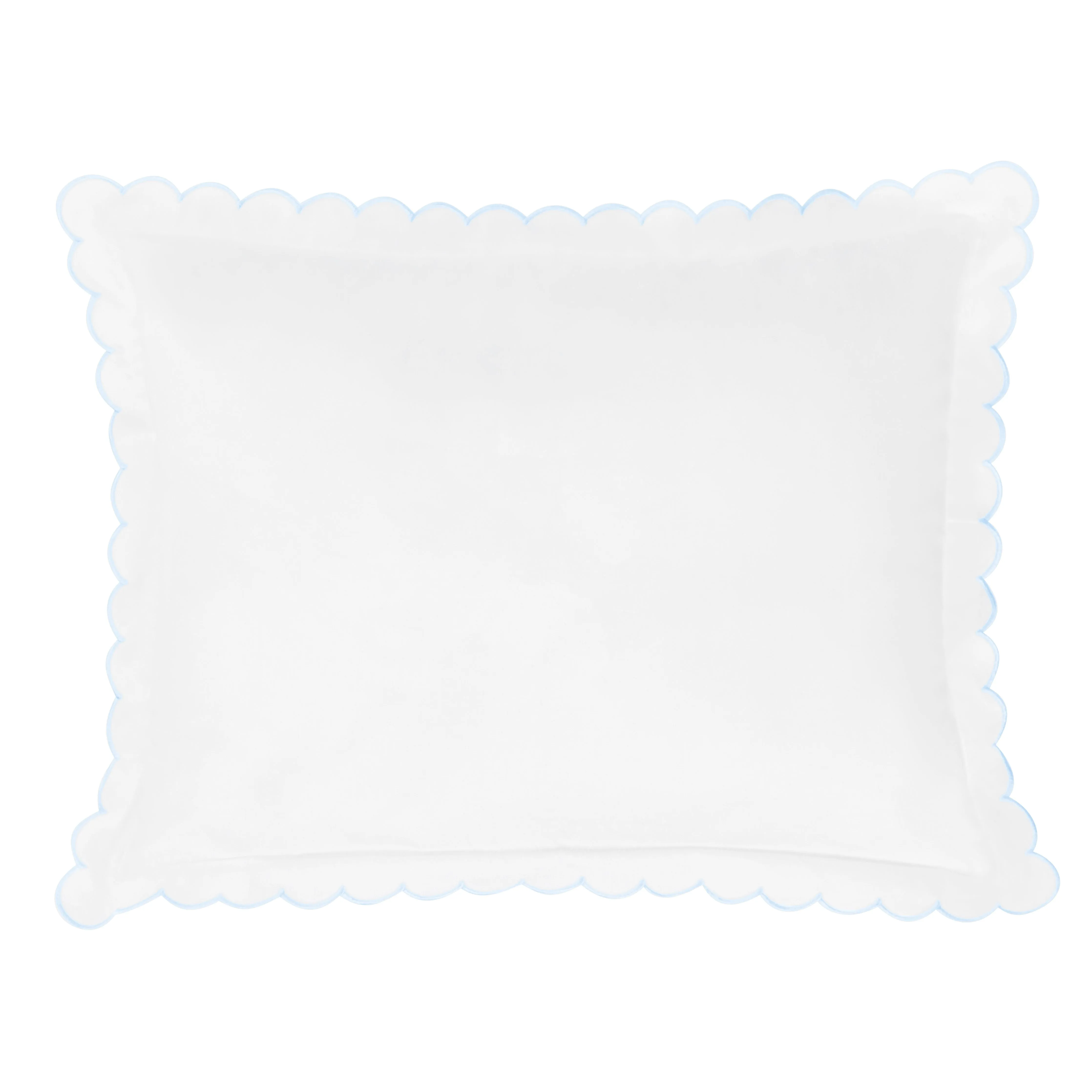 Scallop Baby Pillowcase - Sky