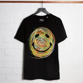 Scribble Front Print - Tshirt - Black