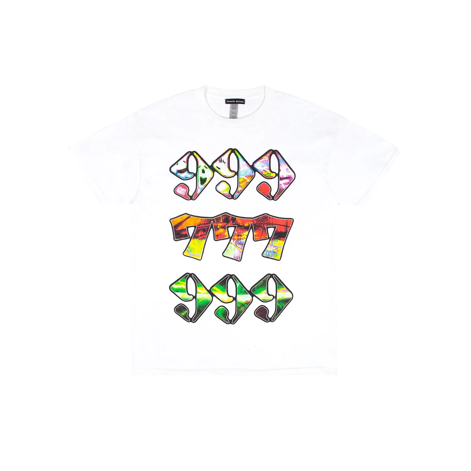 SEVENTH HEAVEN 777/999 TEE WHITE