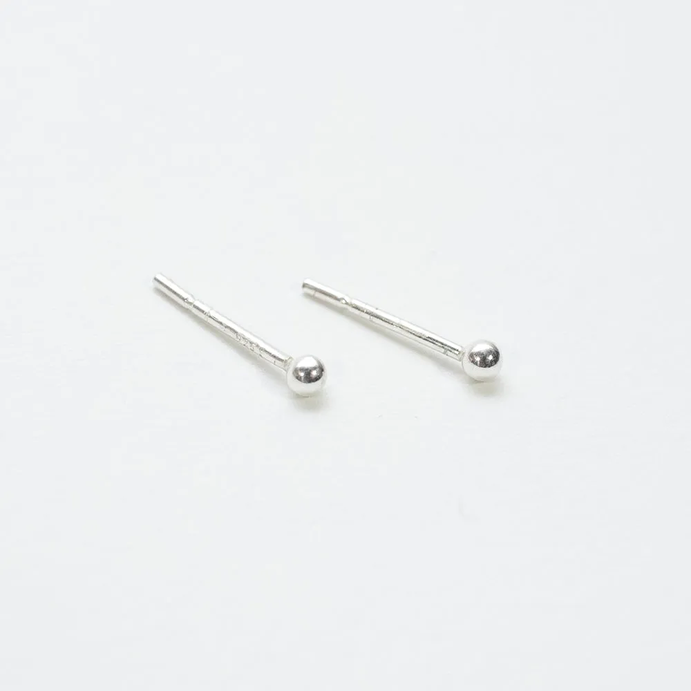 Silver 2mm Ball Studs