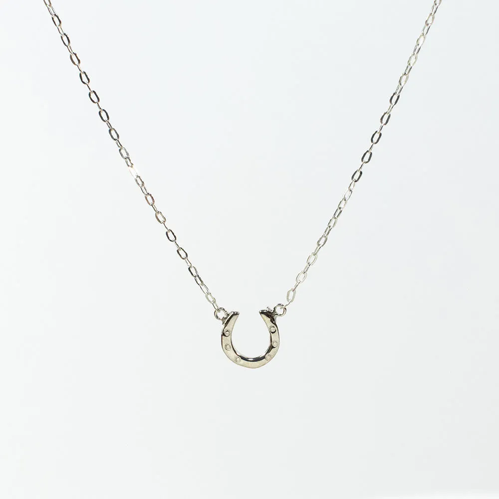 Silver Mini Horseshoe Necklace