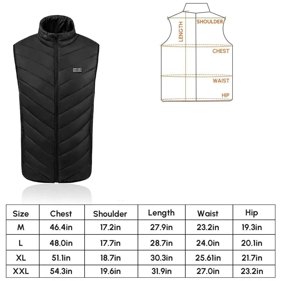 SMAXPro™ 9 Zone Electric Heated Vest:10000mAh Battery Pack, Washable Heating Vest