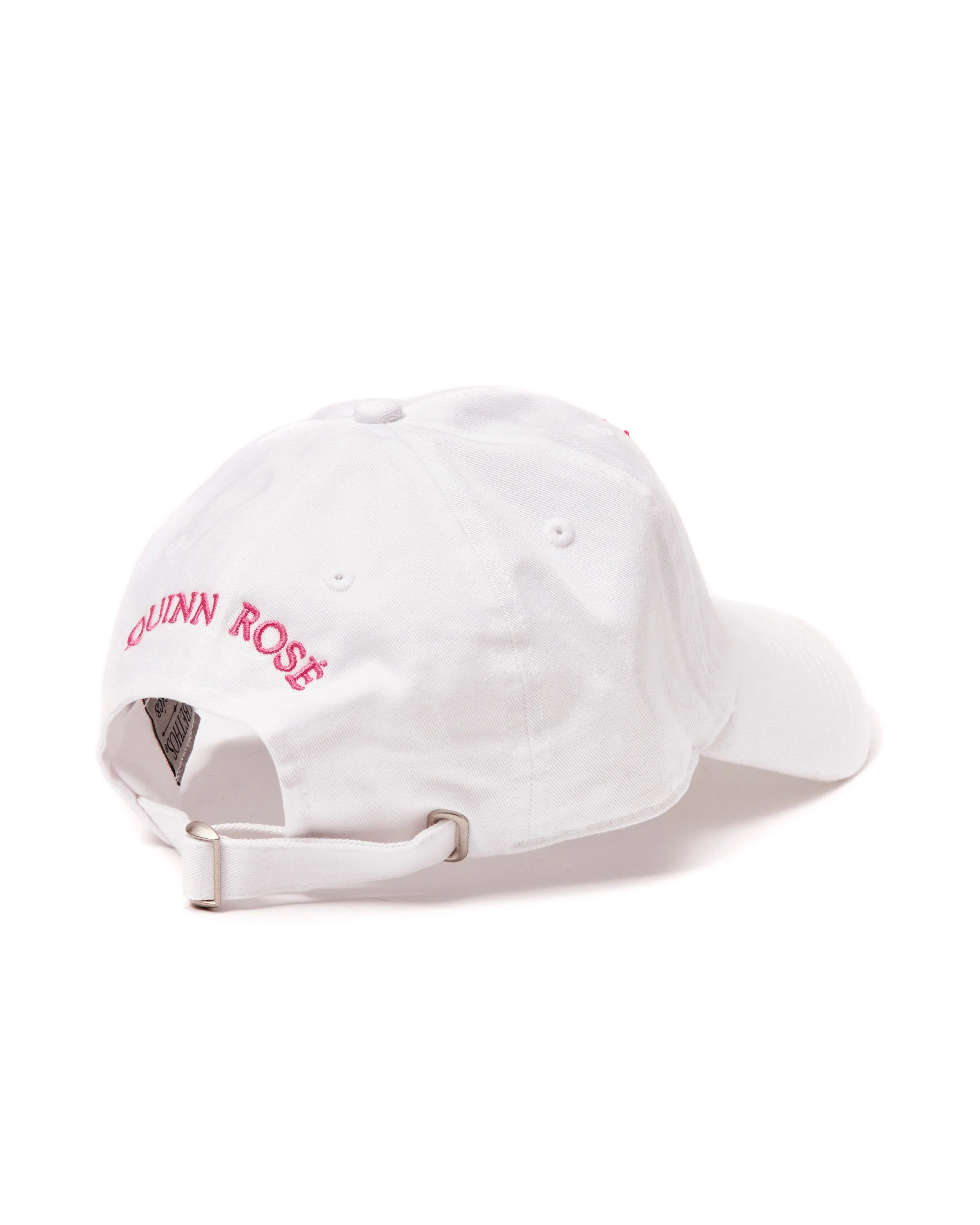 Smoking Skull Cap (White/Fuschia)