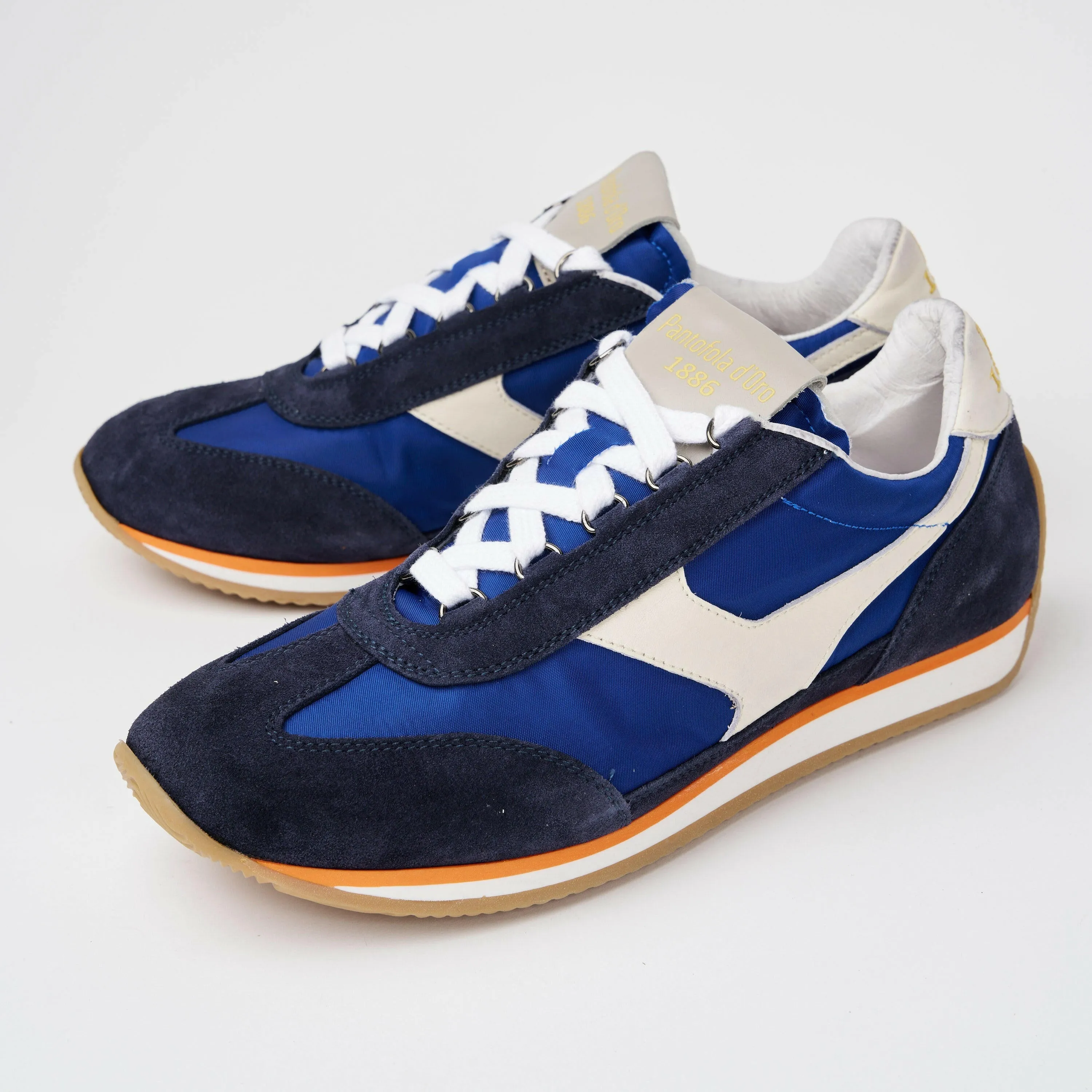 Sneakers uomo Trainer '74 in camoscio blu e tessuto 001