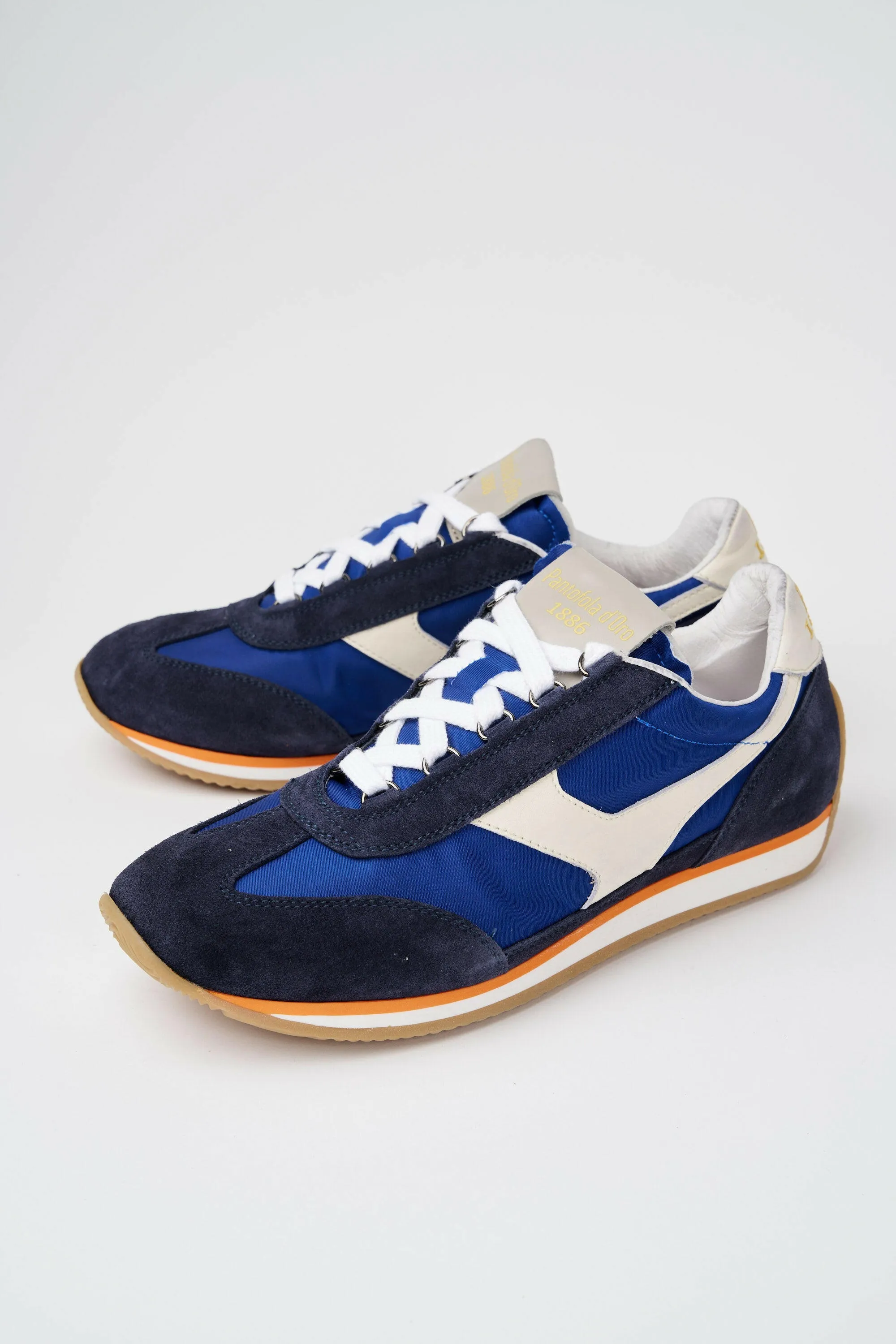 Sneakers uomo Trainer '74 in camoscio blu e tessuto 001