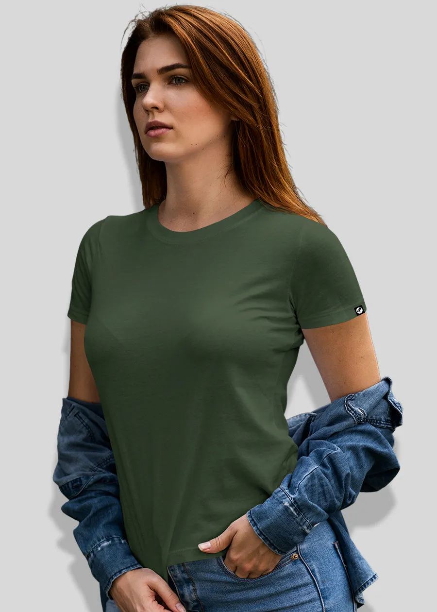 Solid Half Sleeve T-Shirt Women Combo - Pack of 3