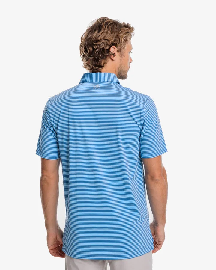 Southern Tide Men's brrr°-eeze Shores Striped Performance Polo Shirt - Rain Water