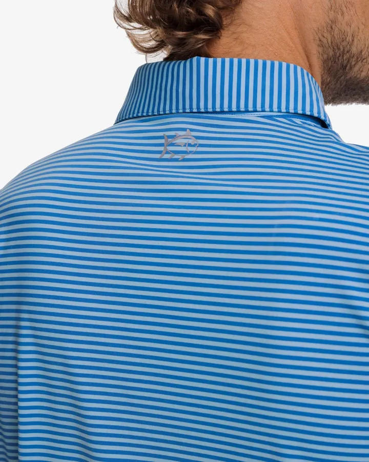 Southern Tide Men's brrr°-eeze Shores Striped Performance Polo Shirt - Rain Water