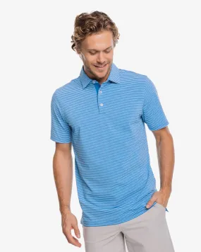 Southern Tide Men's brrr°-eeze Shores Striped Performance Polo Shirt - Rain Water