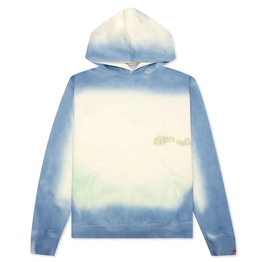 Spray Dyed Hoodie - Birch Blue Green