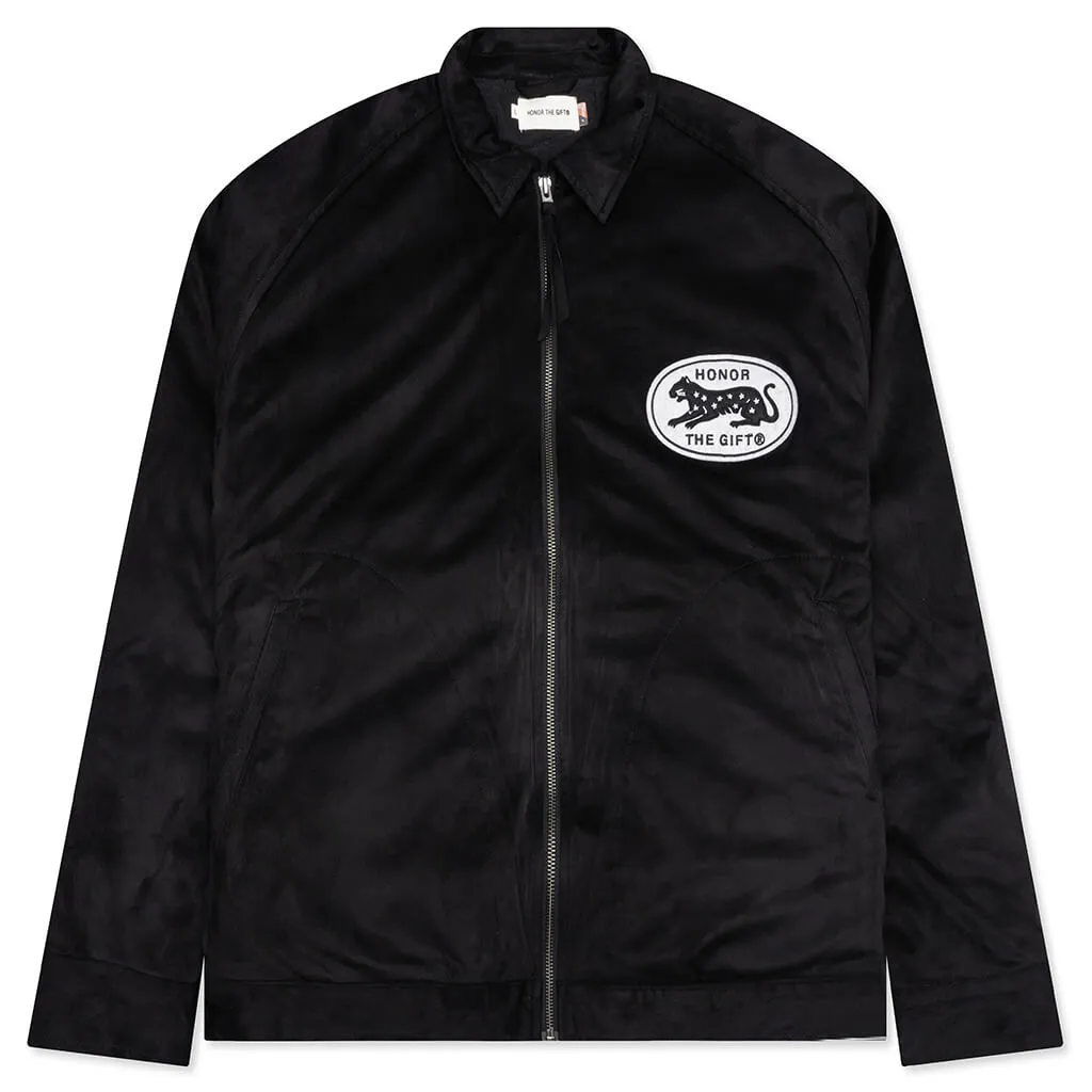 Sueded Band Jacket - Black